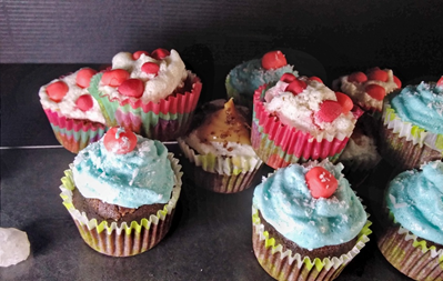 Cupcakes de Harina de Zanahoria Skildpadde