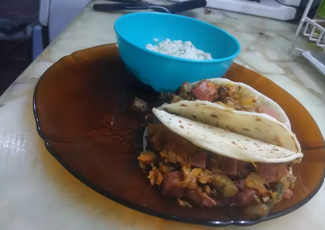 Tacos de Salchichas a la Mexicana
