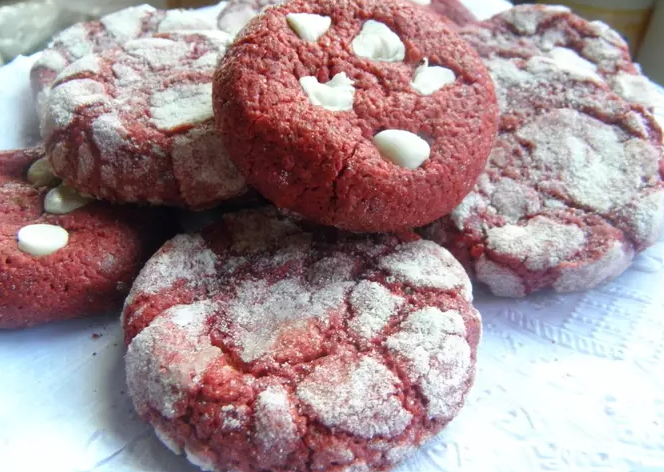 Cookies Red Velvet o Terciopelo Rojo craqueladas o no